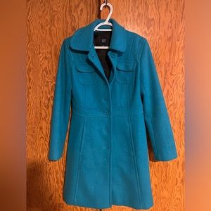 Blue warm wool coat - size M